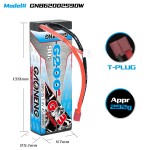NEW GNB GAONENG 6200MAH 2S 7.4V 90C T-PLUG RC LiPo Battery Cabled Hard Case Stick Pack 1:10 1/10 Racing Car Boat Hobby for FPV